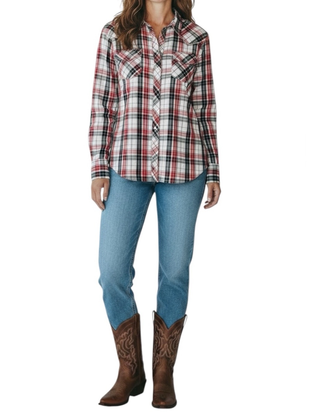 ARIAT Fitted Plaid Button Up Women’s Western Rodeo X-Large